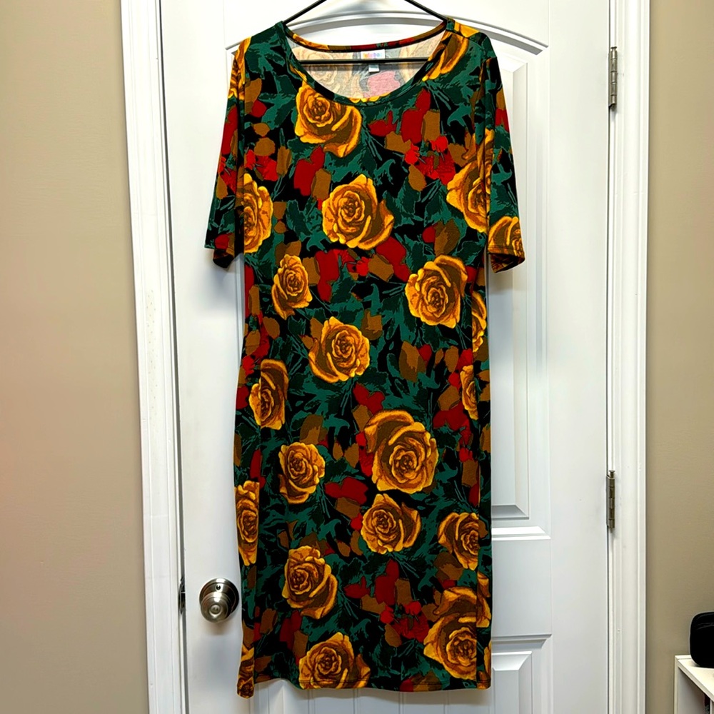 LuLaRoe rose floral Julia size 2XL